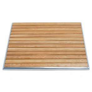 Piano da esterno TESR Piano WOOD in doghe di legno bordato in alluminio Modello 201-MLS3