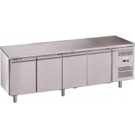 Tavolo Refrigerato quattro porte In acciaio inox AISI 201 ForCold ventilato Modello G-SNACK4100TN-FC