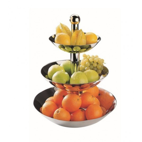 Portafrutta inox 3 vassoi Modello 2583