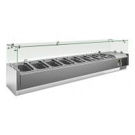 Vetrina refrigerata per pizza EKF in acciaio INOX AISI 201 Modello VRX1600330FG