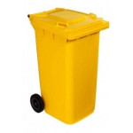 Bidone per rifiuti da esterno in polietilene ad alta densita HDPE con protezione anti UV MDL Colore GIALLO Modello 766621
