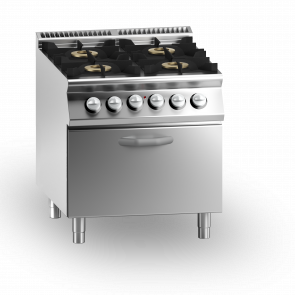 Cucina a gas MDLR 4 fuochi Forno elettrico Modello CL7080CFGEB