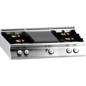 Cucina tuttapiastra gas+4 fuochi MDLR Modello CL70120TPPCG2BT