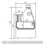 Banco alimentare refrigerato ideale per salumi formaggi e gastronomia Zoin Modello Tibet TT200PSSG Vetro dritto inclinato Refrigerazione statica con cella di riserva Gruppo incorporato