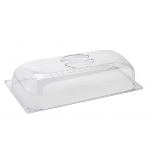 Coperchio a cupola in policarbonato per bacinelle da gelateria Dimensioni mm. L 360 x P 165 x 80 h Modello BGC3616B