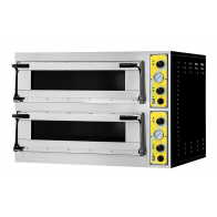 Forno Elettrico meccanico per pizza PF Modello ALFA XL 22L 2 camere di cottura N. Pizze 2 + 2 (Ø cm 40) o N.1 + 1 Teglie in verticale 60X40