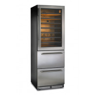 Cantina vino ventilata 72 Bottiglie vano superiore e 69 vano inferiore Modello DW190SILVER