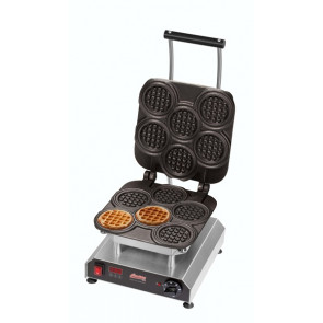 Piastra per Waffel con piastra per 6 waffel da Ø 80x16 mm Modello THERMOCOOK 1 +  W-TC-SNACK