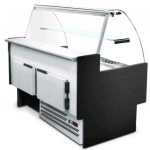 Banco alimentare refrigerato Modello KIBUK250VC Semi ventilato Vetro curvo