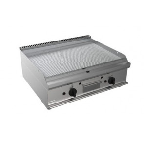 Fry Top a Gas da banco CI Modello RisFry032 2 zone di cottura PIASTRA RIGATA Potenza kW 12