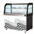 Espositore banchetto caldo SDF Vano chiuso Vetri curvi Temperatura °C +30 /+ 90 Capacità N. 3 Vassoi Cm 30x45 Dim. Cm L 100 x P 53 x H 140 Modello BC100C