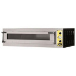 Forno Elettrico meccanico per pizza PF Modello MIZAR 6L GLASS 1 camera di cottura N. Pizze 6 (Ø cm 40) o N.3 Teglie in orizzontale 60X40