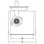 Tritacarne Modello TC22 DAKOTA Produzione oraria kg/h. 120
