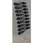 Espositore per bottiglie di vino classiche design Autoportante Capacità bottiglie 18 colore trasparente Modello ARPA