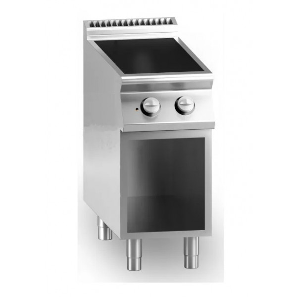 Cucina elettrica in vetroceramica MDLR 2 zone di cottura Vano aperto Modello CL7040PVE