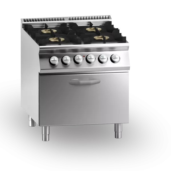 Cucina a gas MDLR 4 fuochi Forno a gas Modello CL7080CFGB