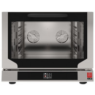 Forno elettrico digitale a convezione con umidificazione Modello EKF411.3NT Capacità n.4 teglie/griglie GN 1/1 cm 53 x 32,5 Potenza Kw 5,2 Apertura a ribalta