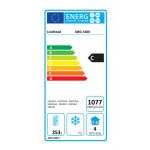 Tavolo Refrigerato GN1/1 in acciaio inox Modello QRG3200 Refrigerazione ventilata 3 Porte autochiudenti a vetro con alzatina
