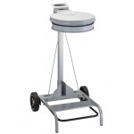Portasacco mobile metallo GRIGIO con coperchio e pedale MDL Per sacchi da 110 litri Modello Contimobile 601043