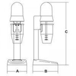 Frullatore Frappè Modello Sirio due Bicchieri Da Banco Potenza Watt 100+100