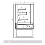 Banco alimentare Refrigerato ideale per pasticceria fresca e gastronomia fredda Zoin Modello Kristall KR100SDVG Vetrocamera Refrigerazione Ventilata senza cella senza gruppo