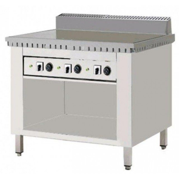 Cuocipiada Elettrico PL Modello CPE6 Su vano a giorno piana in acciaio inox Su vano inox a giorno Capacità 6 piadine Piana in acciaio inox
