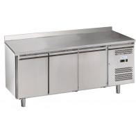 Tavolo Refrigerato tre porte In acciaio inox AISI 201 ForCold GN1/1 (cm 53 x 32,5) ventilato Modello M-GN3200TN-FC