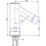 Rubinetto elettronico Monoforo MNL Modello ZEUS001 BATTERIA/CORRENTE