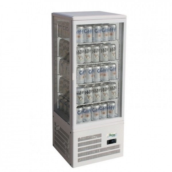 Vetrina espositiva da banco per bibite refrigerato Modello G-TCBD98 4 lati in vetro