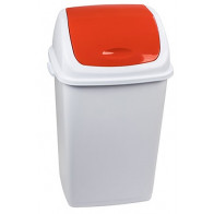 Pattumiera con coperchio basculante rosso 50 LT RIF BASIC MDL - Modello 909057