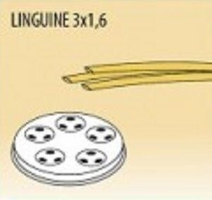 Trafila nr. 21 linguine mm 3x1,6 per macchine pasta fresca Modello Concerto5