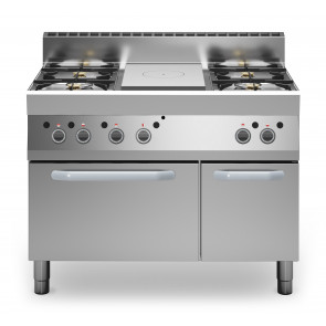 Cucina tuttapiastra gas + 4 fuochi MDLR Forno a gas e armadio neutro Modello F65110TPPFGFBP