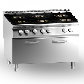 Cucina a gas MDLR 6 fuochi Forno a gas Modello CL90120CFGB