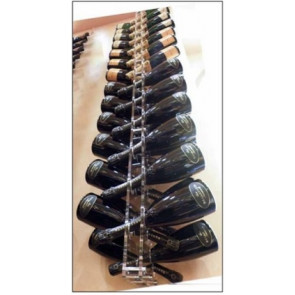 Espositore per bottiglie Bollicine design verticale Doppio Capacità bottiglie 66 colore trasparente Modello Sparkling240Double