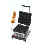 Piastra per Waffel con piastra per 4 waffel da 60x25x230 mm, su stecco Modello THERMOCOOK 1 + W-TC-LOLLY