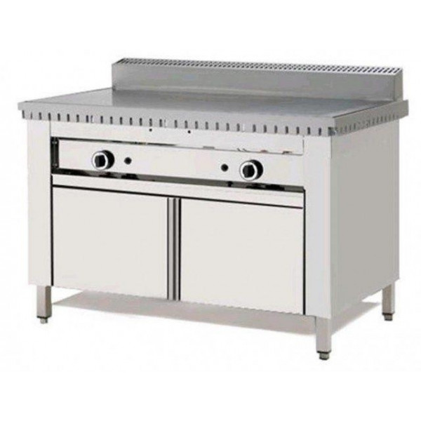 Cuocipiada a gas PL Modello CP8 su vano con ante Piana in acciaio inox Su vano inox con ante Capacità 8 piadine