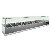 Vetrina refrigerata per pizza EKF in acciaio INOX AISI 201 Modello VRX2000380FG