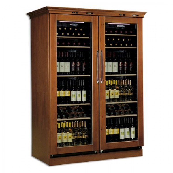 Vetrina Refrigerata per Vino Modello MAXICANTINETTA GLX Capacità Bottiglie 0,75 Lt n° 106 + 106 Ø 75 mm Potenza 250 W
