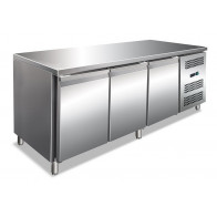 Tavolo refrigerato ventilato EKF Acciaio AISI 201 Modello GN3100TN Tre porte
