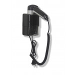 Asciugacapelli\Phon Elettrico MDC Abs Nero supporto da parete con attacco dall'alto e con presa rasoio incorporata Modello SC0030CS