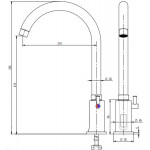 Miscelatore elettronico lavabo Monoforo con canna alta girevole (H=200MM) MNL Modello ZEUS004 BATTERIA/CORRENTE