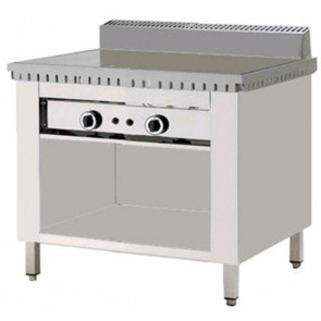 Cuocipiada a gas PL Modello CP6 Su vano a giorno Piana in acciaio inox su vano inox a giorno Capacità 6 piadine