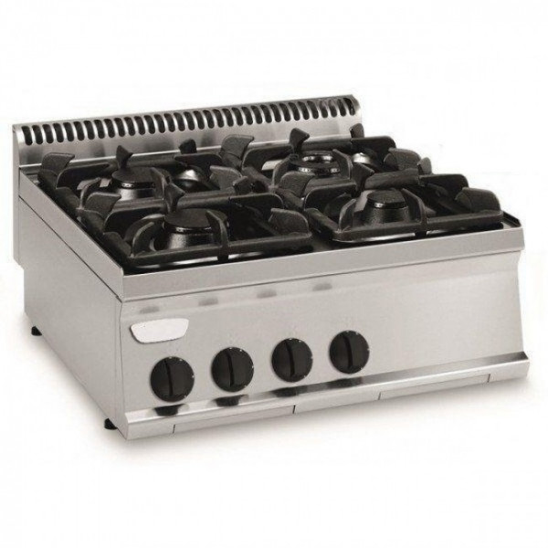 Cucina a Gas 4 fuochi da banco TX Modello PC70G7 Potenza 19,5 kW