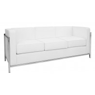 Divano da interno TESR Struttura in acciaio inox, rivestimento in ecopelle Modello 618-X17D3S DISPONIBILI IN 2 COLORI