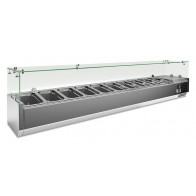 Vetrina refrigerata per pizza EKF in acciaio INOX AISI 201 Modello VRX2000330FG