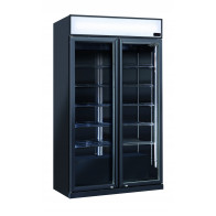 Vetrina refrigerata per bibite nero Modello DC1050CB con opalina pubblicitaria