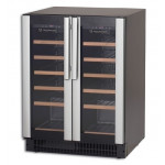 Espositore Refrigerato Verticale per Vino Modello WINE 38 Incasso/Libero Capacità Bottiglie n° 19+19 Ø 75 mm Potenza 110 W