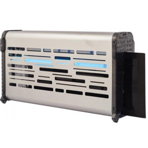 Sterminatore d'insetti d'arredo con carta moschicida inox satinato 30 W  fluo MDL Modello INSETTIVOR NEON 903009