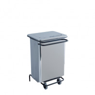 Contenitore mobile a pedale inox - Pattumiera MDL acciaio brillante CONTINOXB 790630