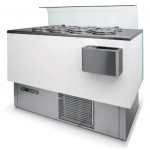 Banco pozzetto per gelato con riserva ETM Modello POZFAST Ventilato Disponibile a pozzetti da 4, 6, 8, 10
